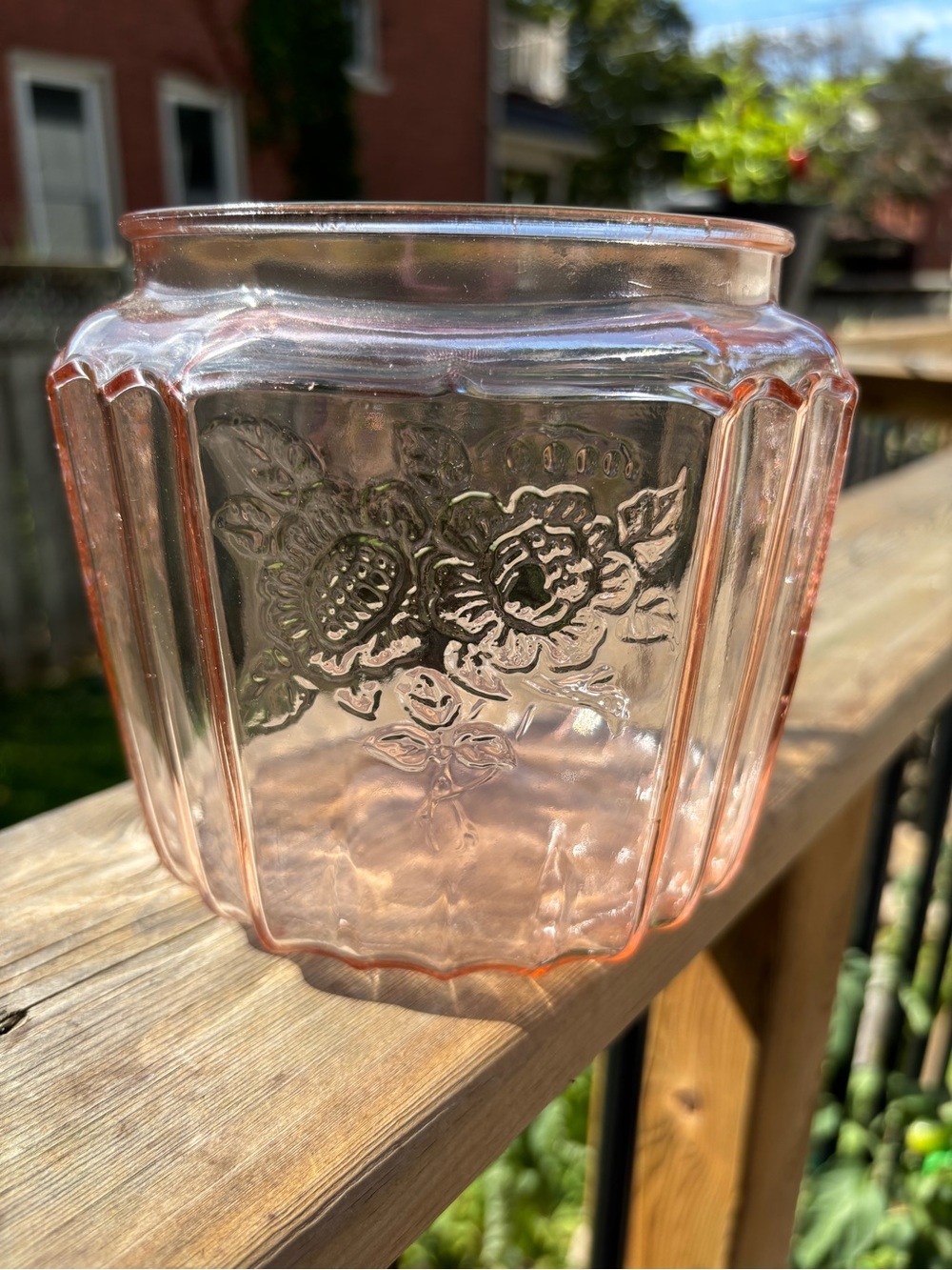 Vintage Mayfair Open Rose Pink Anchor Hocking Depression Glass